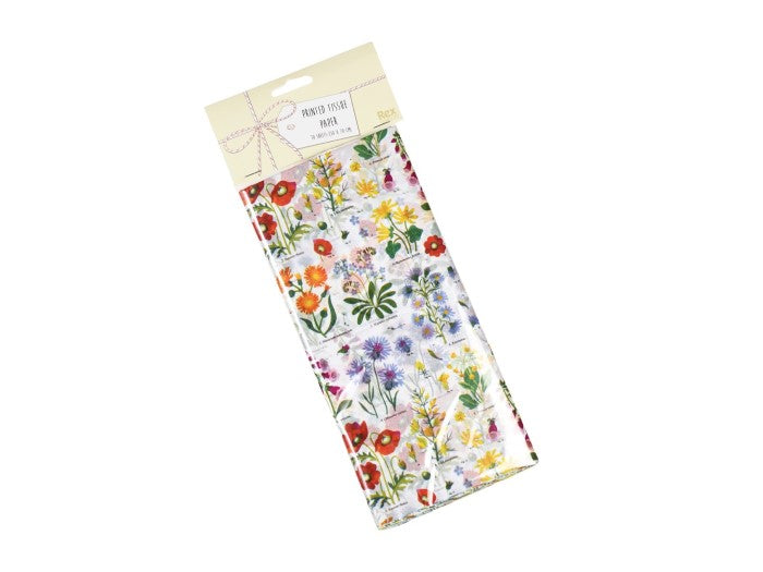 Silkespapper blommotiv | 10-ark | 50 x 70 cm