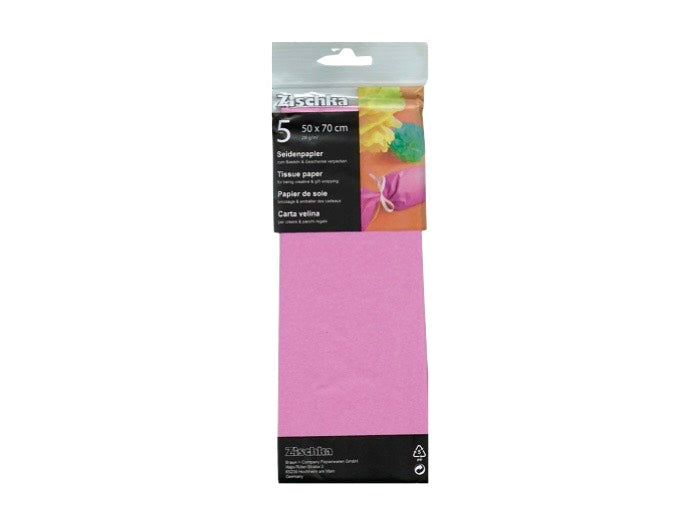 Silkespapper Rosa | 5-ark | 50 x 70 cm