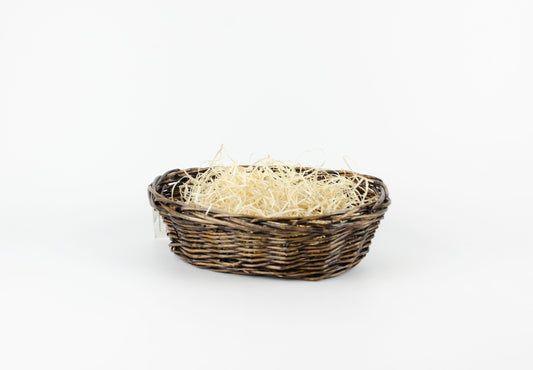 Tom presentkorg |  Oval |  28 cm | Naturfärgad | Inklusive träull