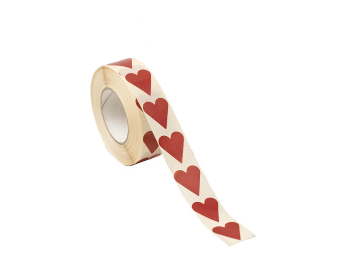 Klistermärken - Hjärta Röd | 3 - pack | Små | 2 x 2,3 cm