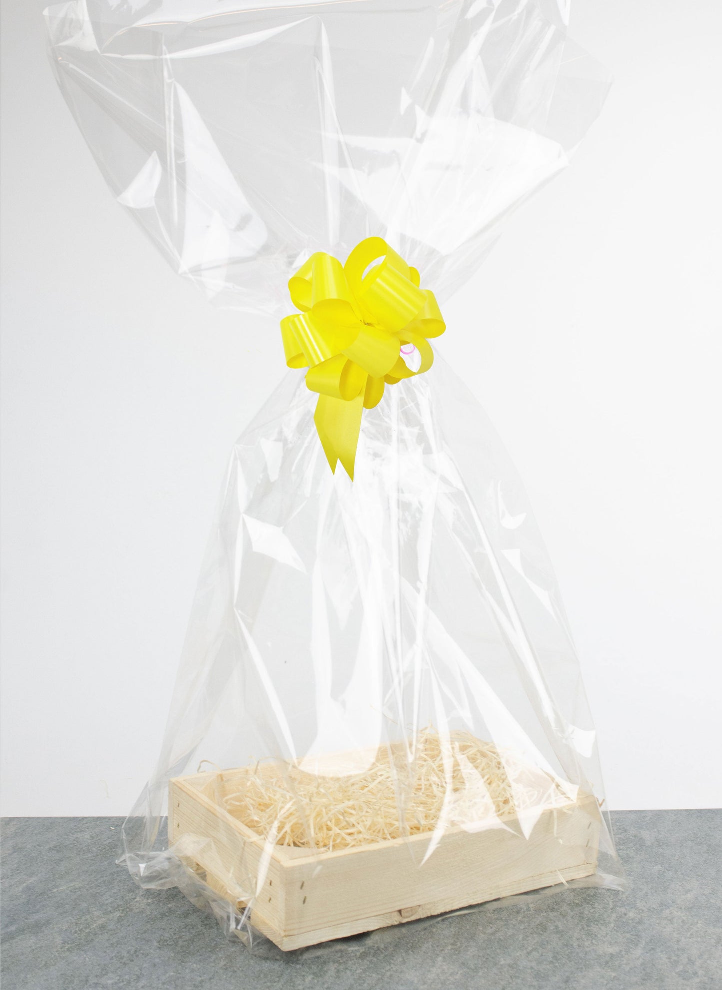 Presentlåda i trä | Rektangulär | 24,5 cm | Naturfärgad | Inklusive träull
