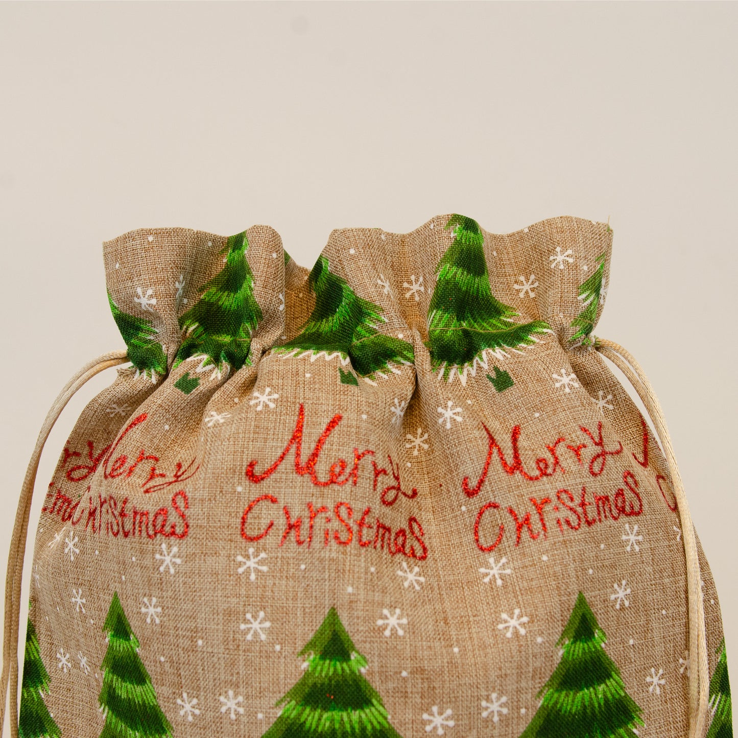 Julsäck - Julmotiv | Merry Christmas | 25x40 cm | Jutesäck - M