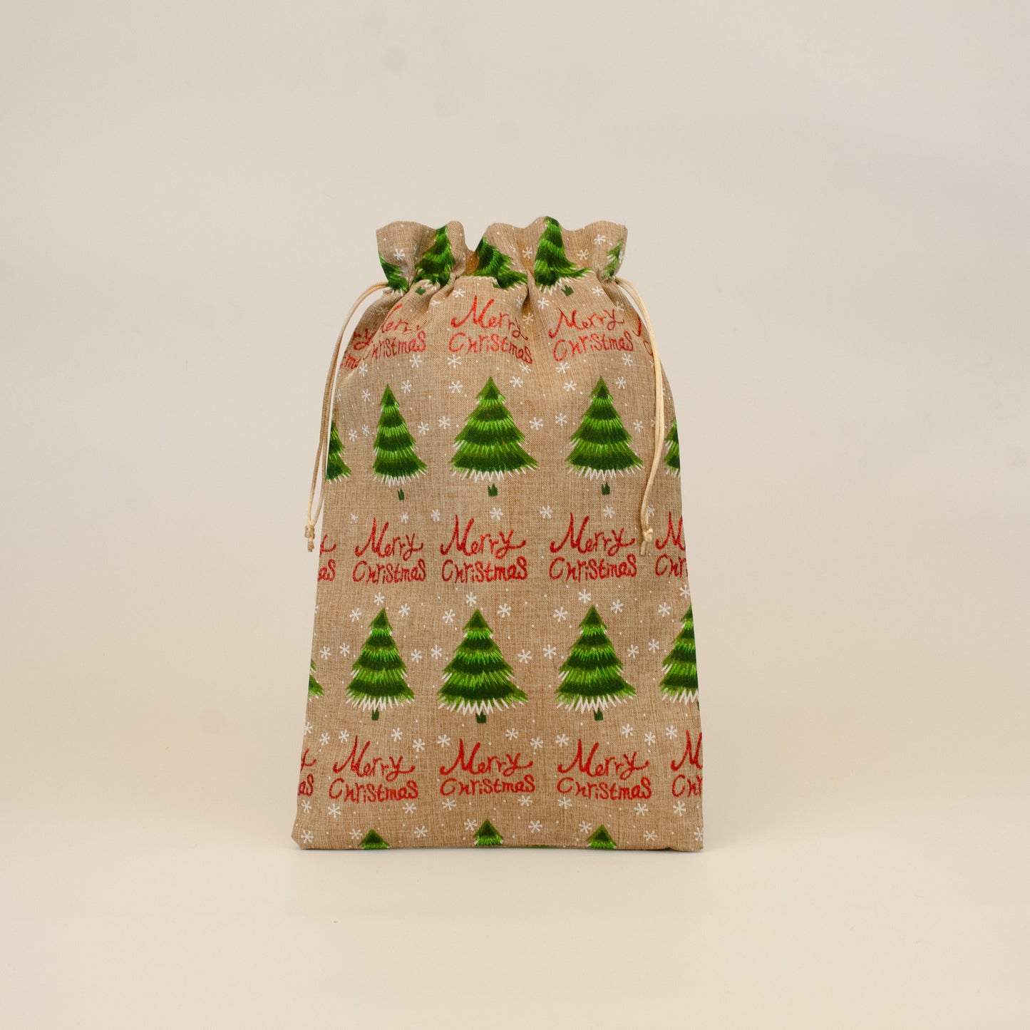 Julsäck - Julmotiv | Merry Christmas | 25x40 cm | Jutesäck - M