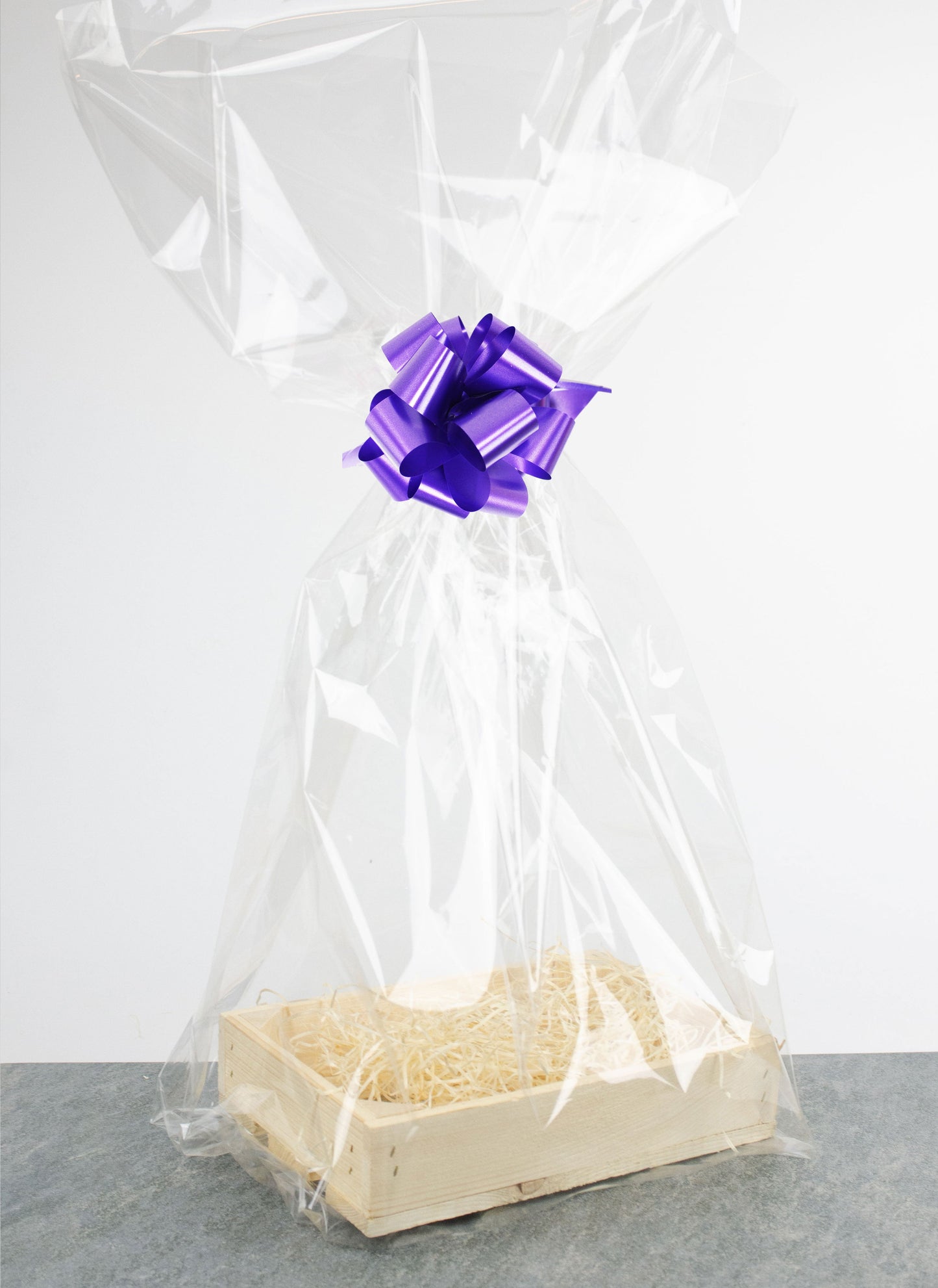 Presentlåda i trä | Rektangulär | 24,5 cm | Naturfärgad | Inklusive träull
