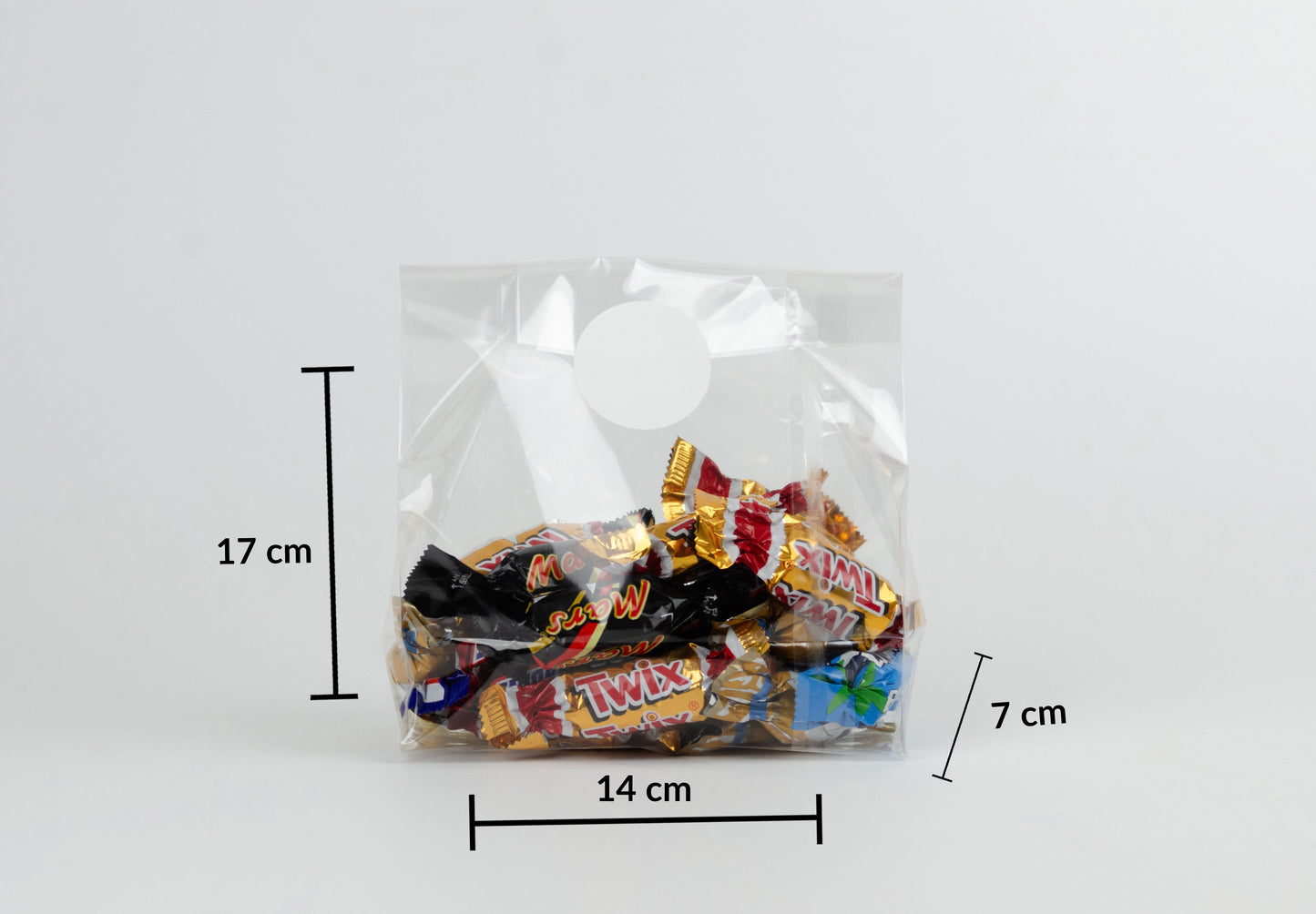 Små cellofanpåsar med botten 14 x 17cm | Transparenta plast