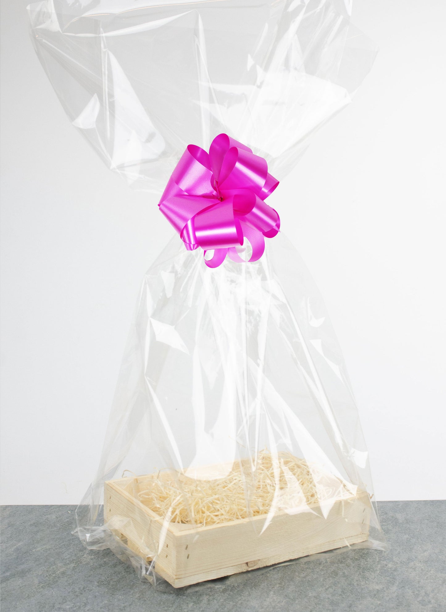 Presentlåda i trä | Rektangulär | 24,5 cm | Naturfärgad | Inklusive träull