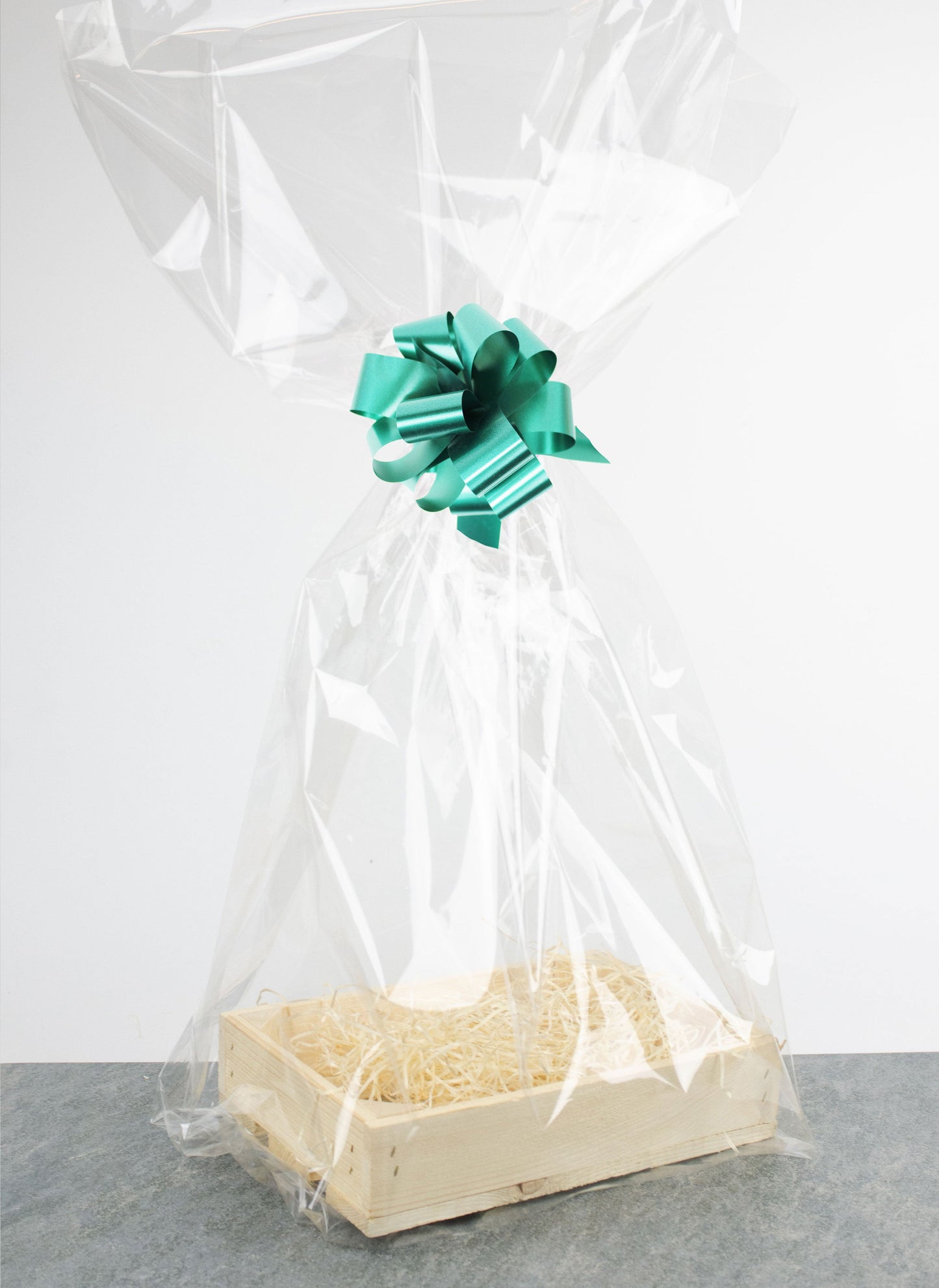 Presentlåda i trä | Rektangulär | 24,5 cm | Naturfärgad | Inklusive träull