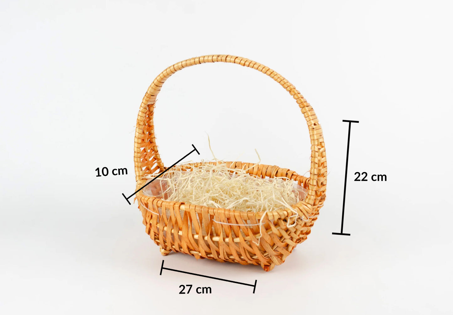Tom presentkorg | Oval | 22 cm | Naturfärgad | Inklusive träull