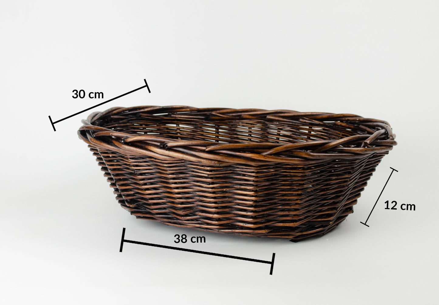 Tom presentkorg | Oval | 38 cm | Naturfärgad | XL korg
