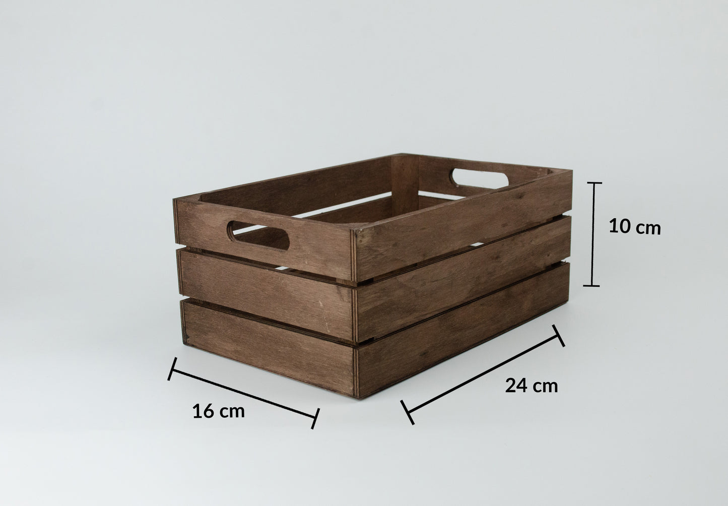 Presentlåda i trä | Rektangulär | 24 cm | Mörk trä