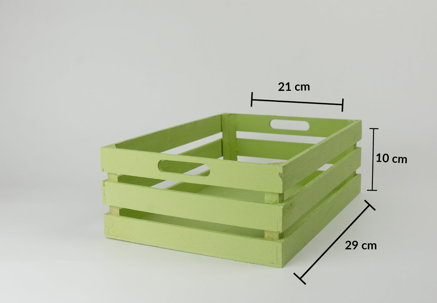 Presentlåda i trä | Rektangulär | 29 cm | Pastell grön