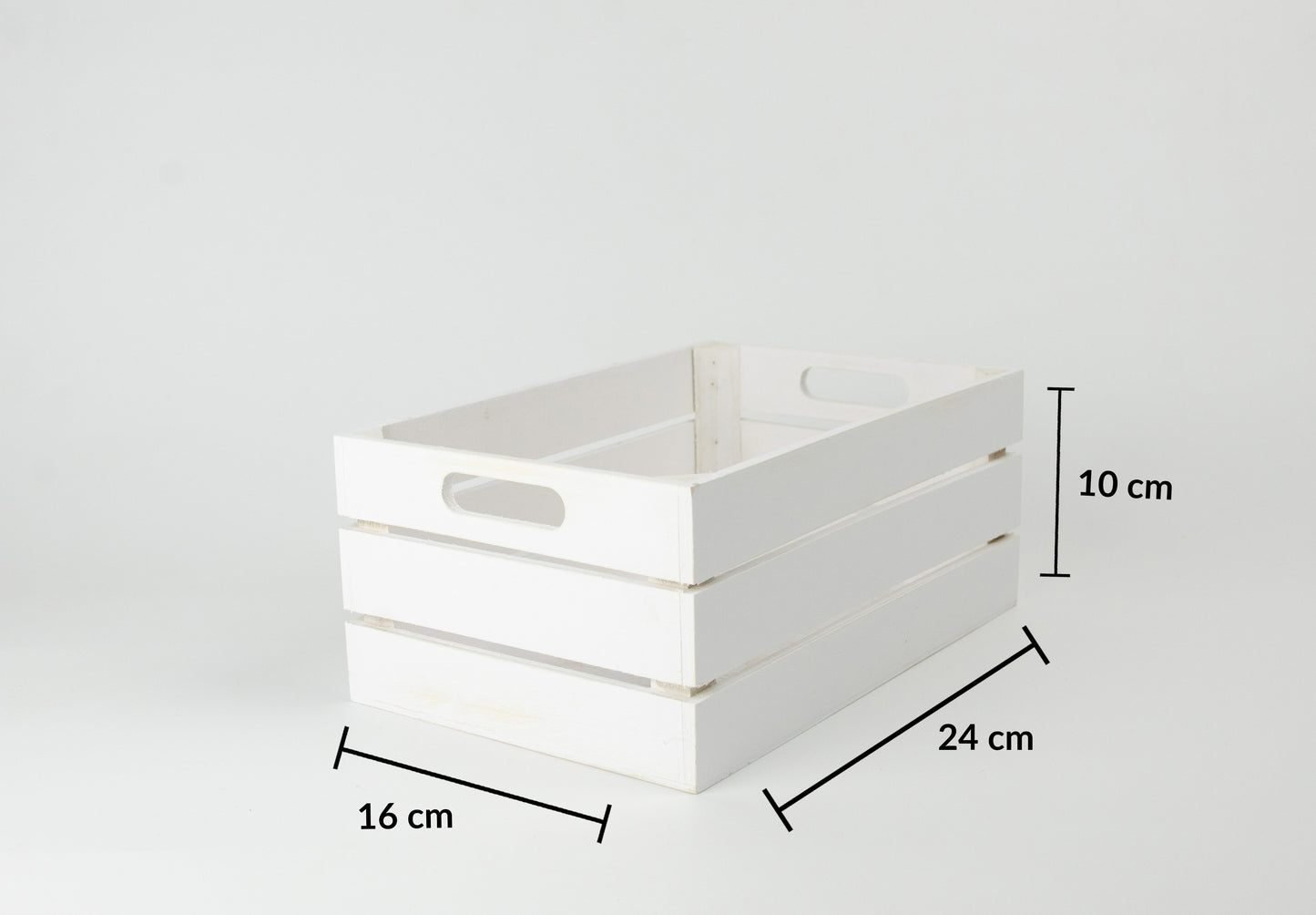 Presentlåda i trä | Rektangulär | 24 cm | Vit