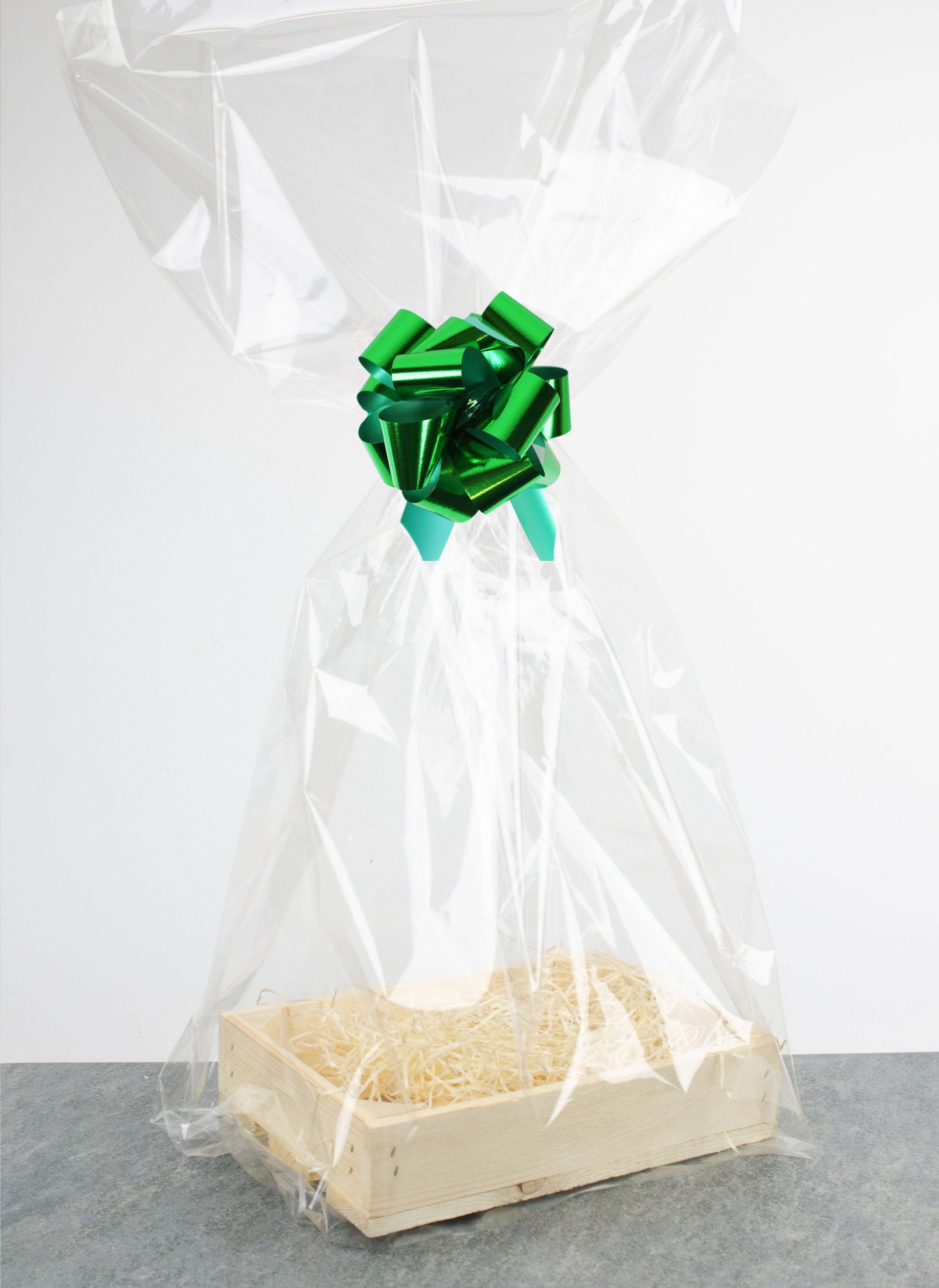 Presentlåda i trä | Rektangulär | 24,5 cm | Naturfärgad | Inklusive träull