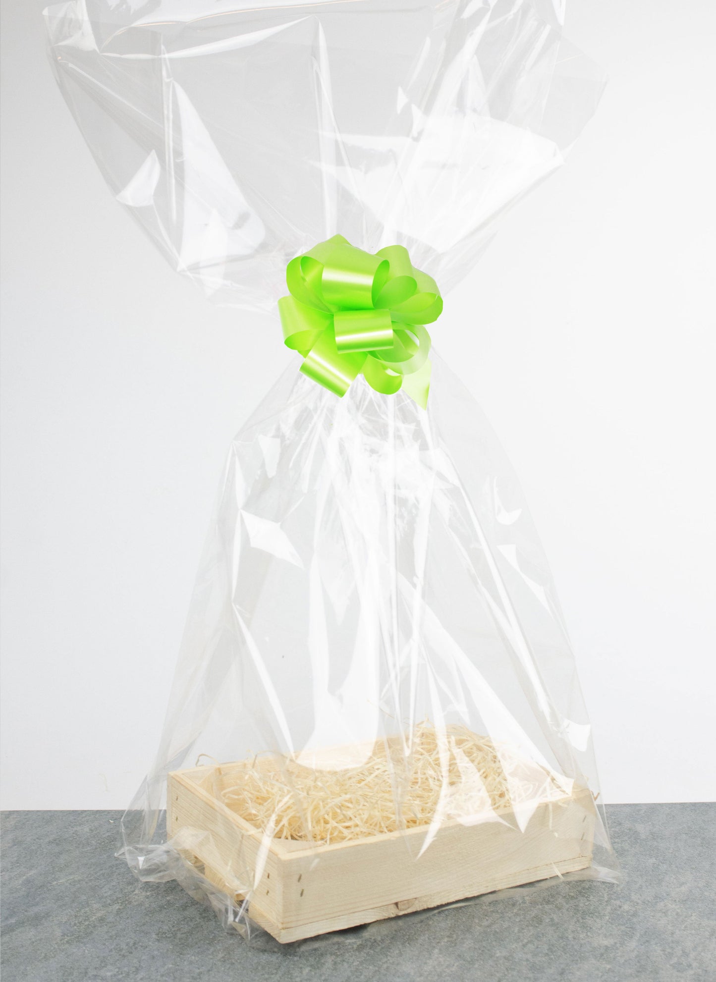 Presentlåda i trä | Rektangulär | 24,5 cm | Naturfärgad | Inklusive träull