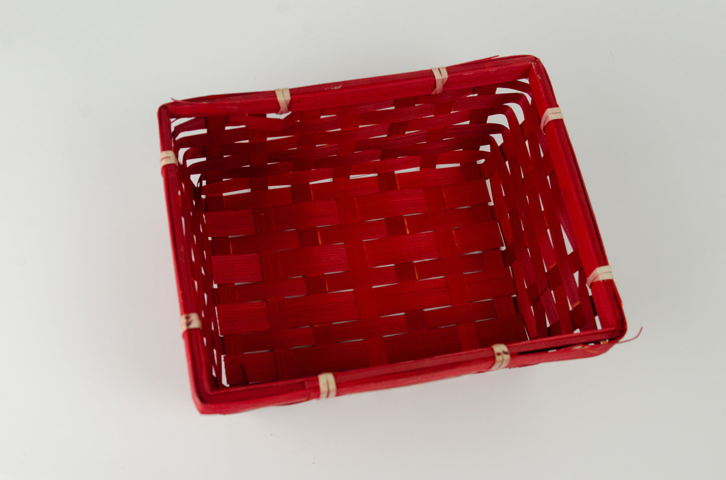 Tom presentkorg | Fyrkantig | 19 cm | Röd