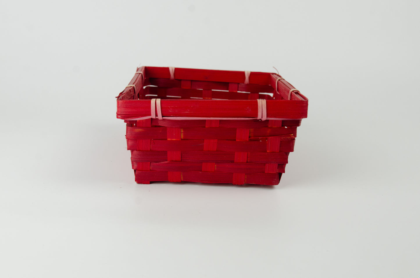 Tom presentkorg | Fyrkantig | 19 cm | Röd