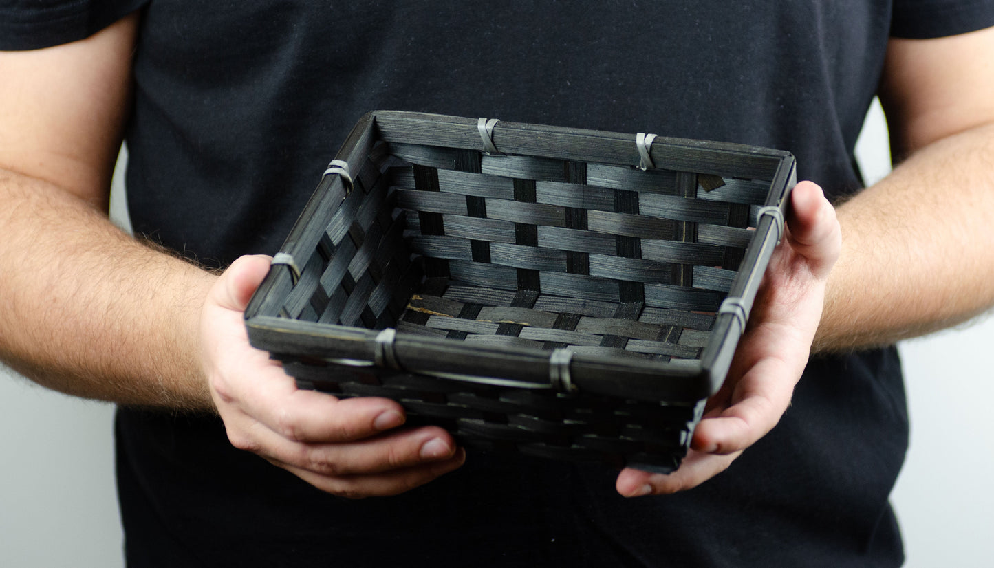 Tom presentkorg | Fyrkantig | 19 cm | Svart
