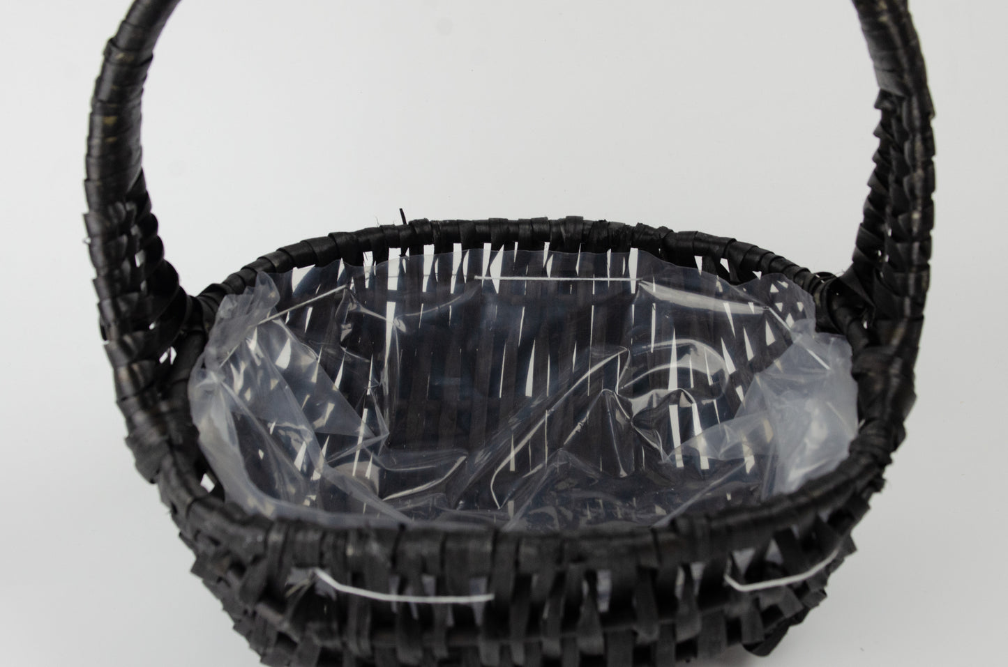 Tom presentkorg | Oval | 22 cm | Svart
