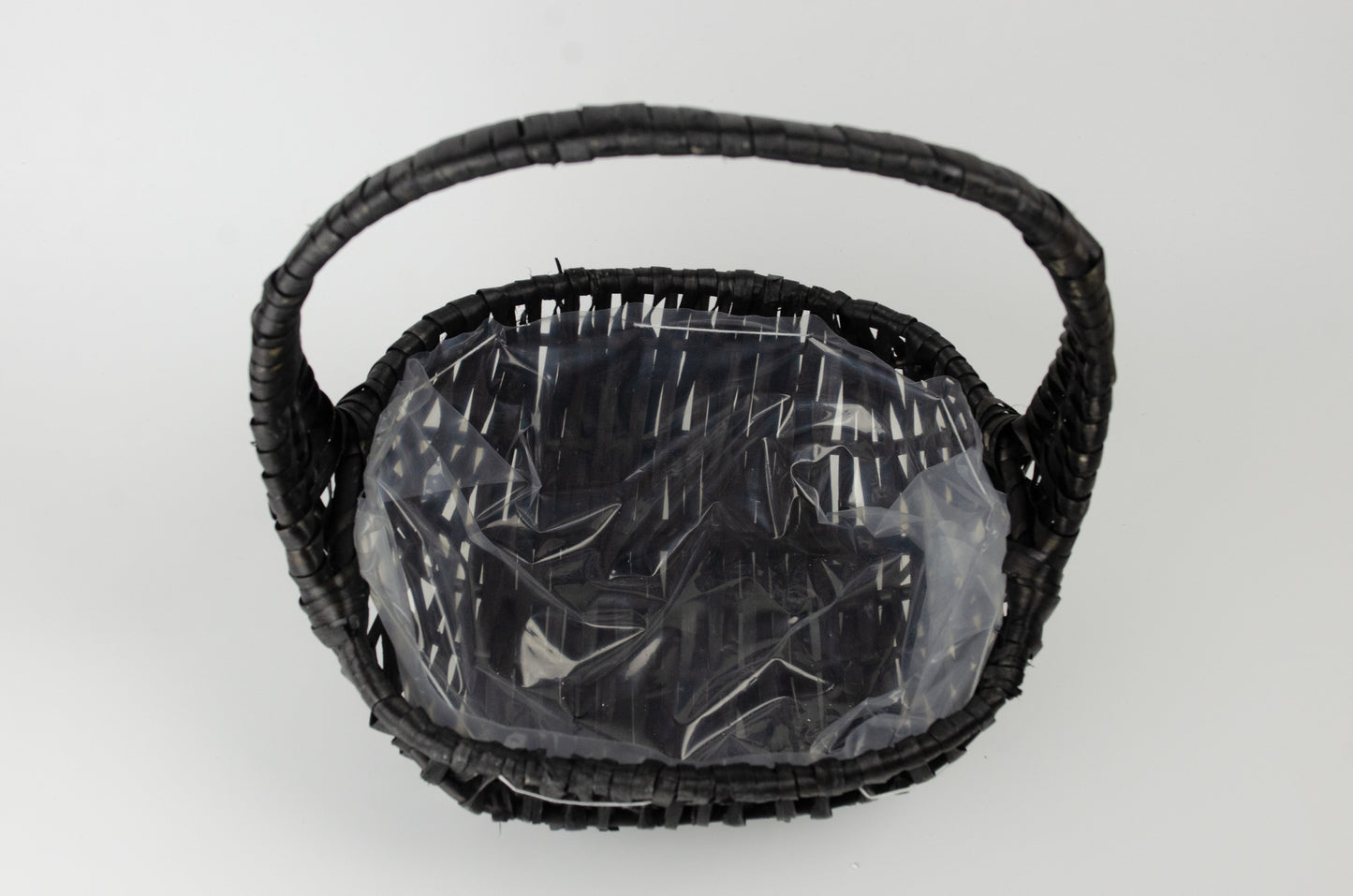 Tom presentkorg | Oval | 22 cm | Svart