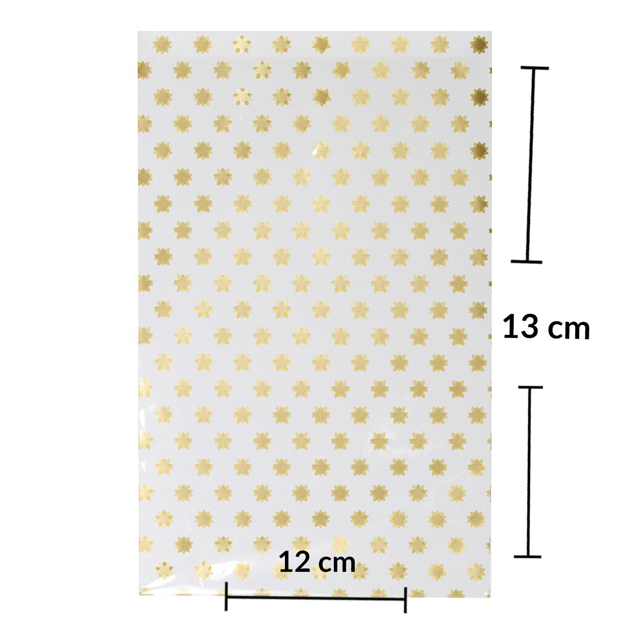 Cellofanpåsar 10-pack Stjärnor 13×12 cm | Transparenta plast