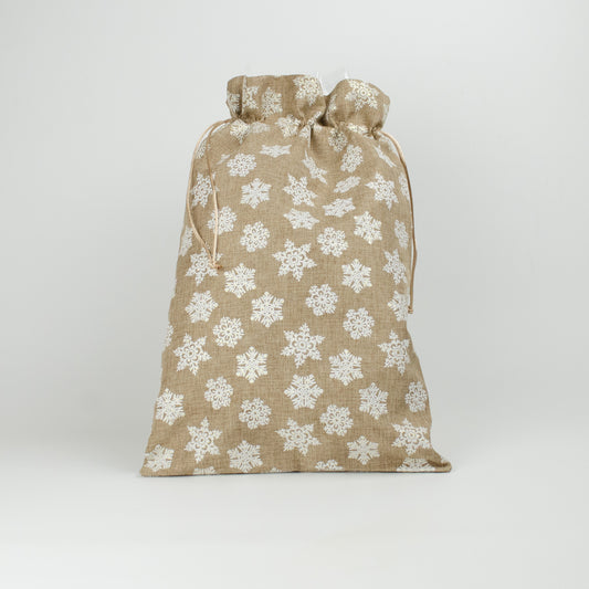 Julsäck - Snöflinga Natur färgad | 25 x 40 cm |