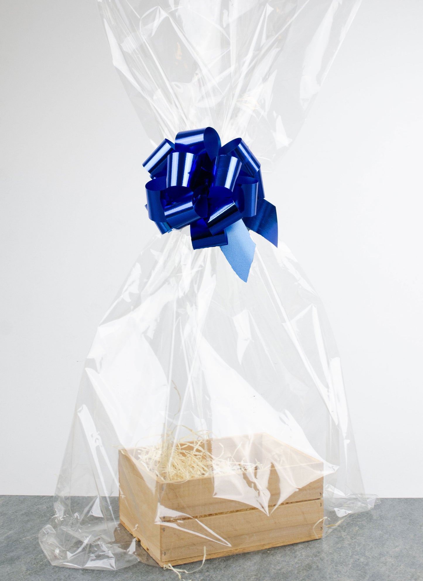 Presentlåda i trä | Rektangulär | 20 cm | Naturfärgad  | Inklusive träull