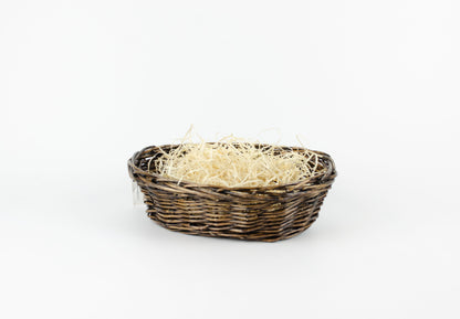 Tom presentkorg |  Oval |  28 cm | Naturfärgad | Inklusive träull