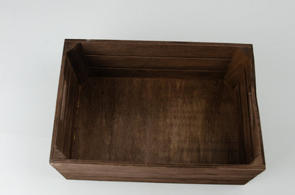 Presentlåda i trä | Rektangulär | 24 cm | Mörk trä