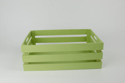 Presentlåda i trä | Rektangulär | 29 cm | Pastell grön
