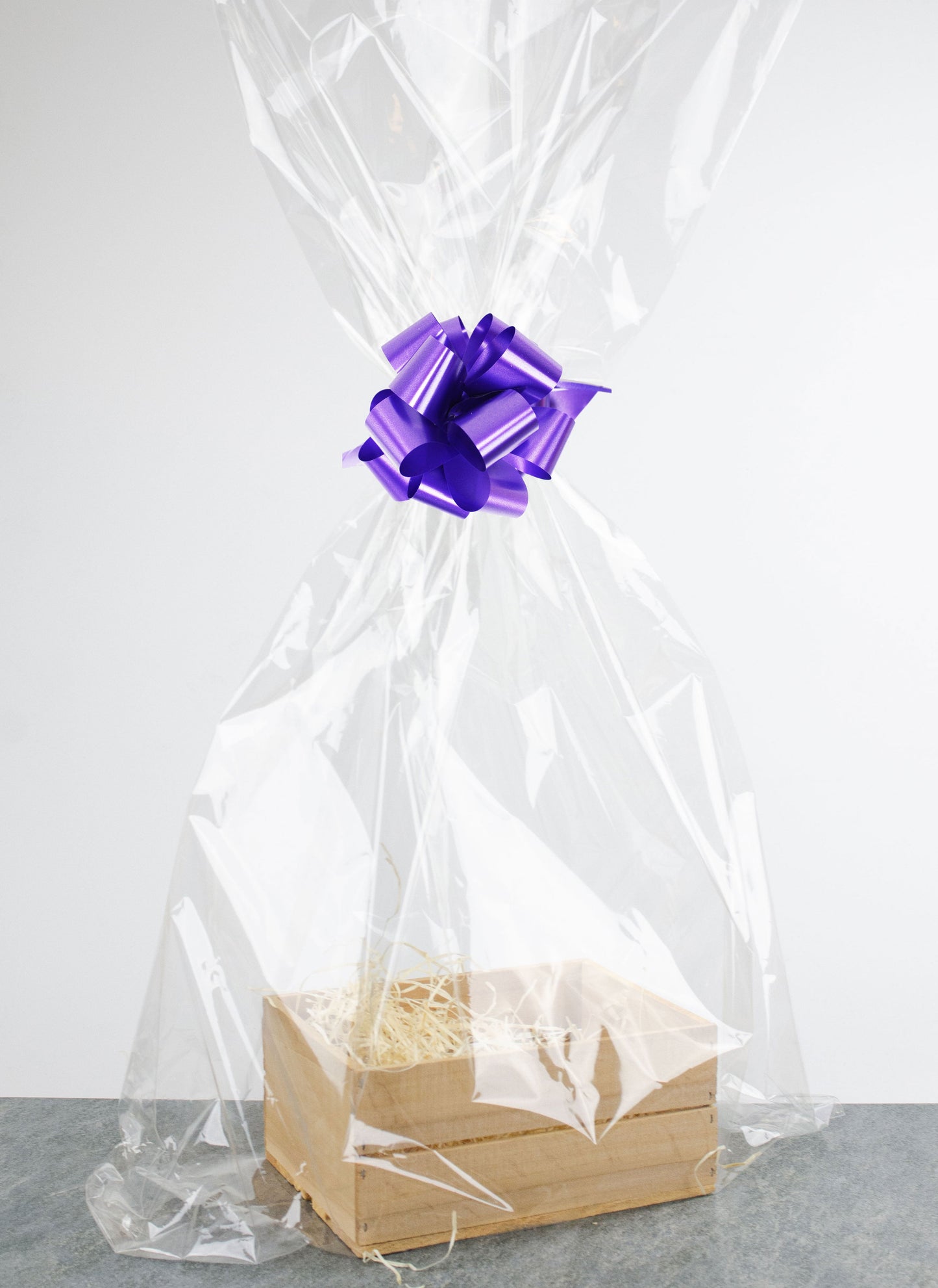 Presentlåda i trä | Rektangulär | 20 cm | Naturfärgad  | Inklusive träull