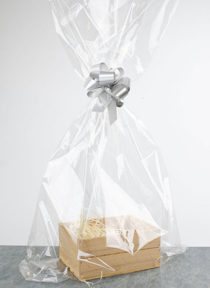 Presentlåda i trä | Rektangulär | 20 cm | Naturfärgad  | Inklusive träull