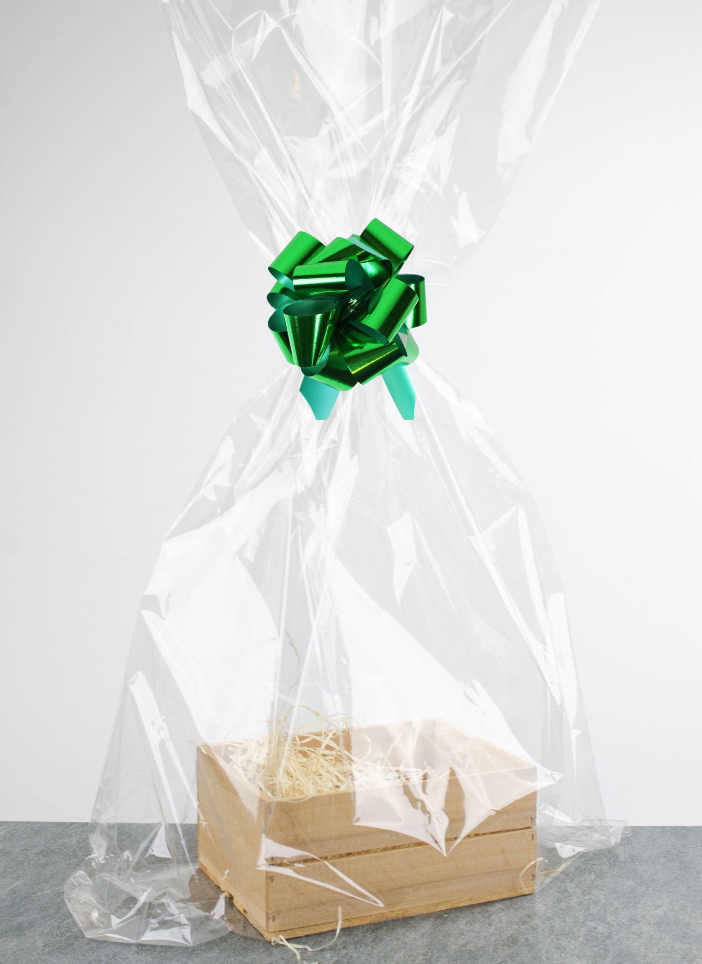 Presentlåda i trä | Rektangulär | 20 cm | Naturfärgad  | Inklusive träull