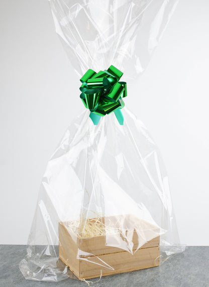 Presentlåda i trä | Rektangulär | 20 cm | Naturfärgad  | Inklusive träull