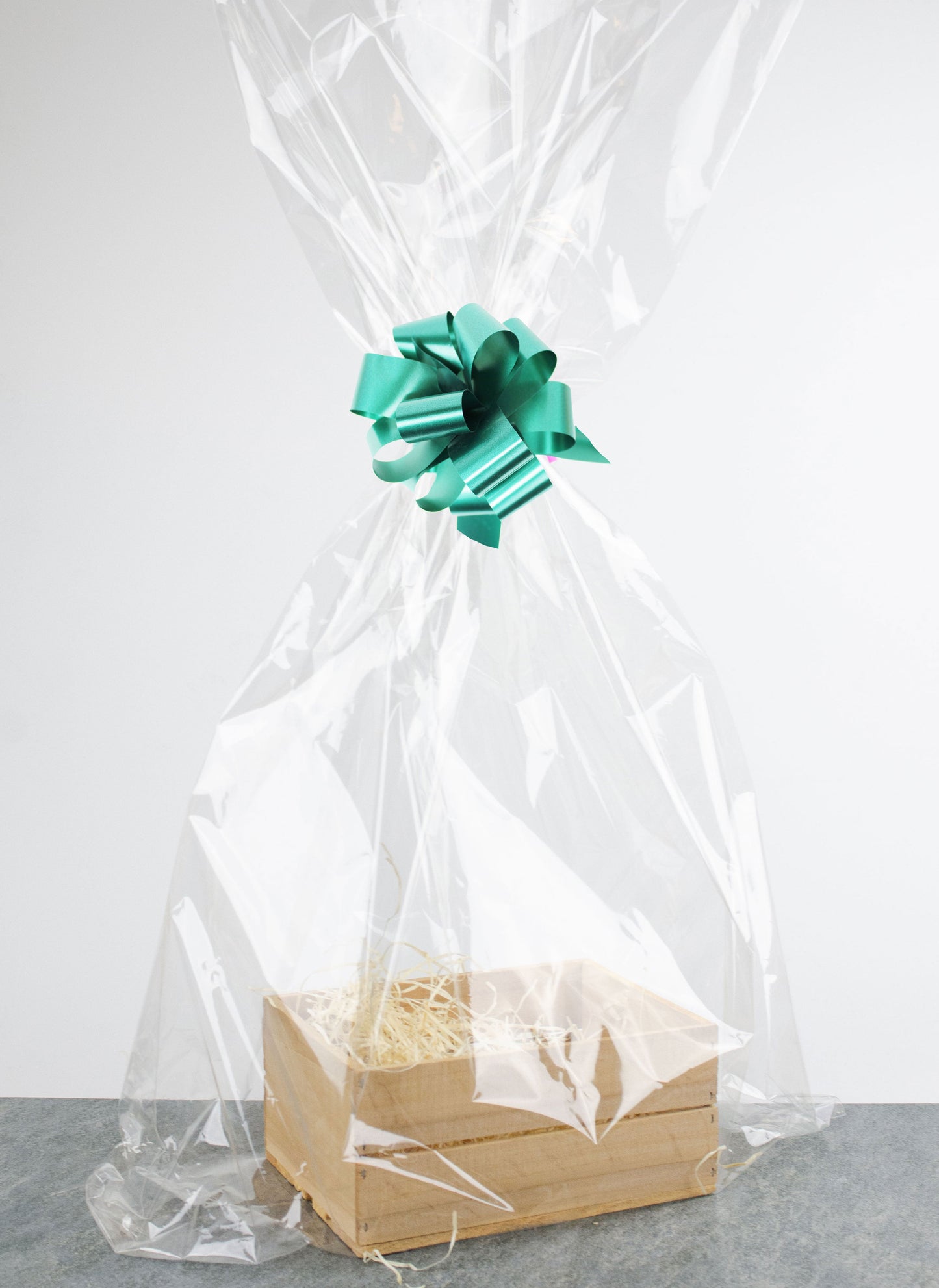 Presentlåda i trä | Rektangulär | 20 cm | Naturfärgad  | Inklusive träull