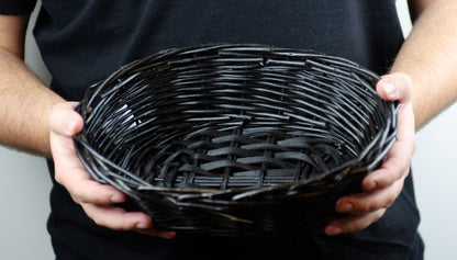 Tom presentkorg |  Oval |  28 cm | Svart | Inklusive träull
