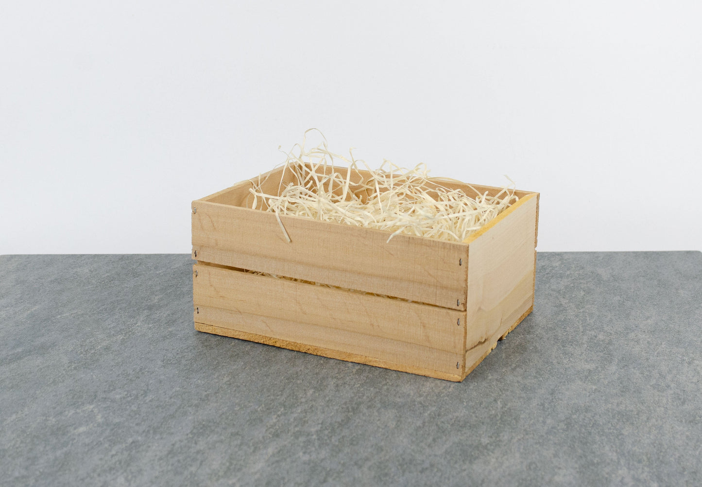 Presentlåda i trä | Rektangulär | 20 cm | Naturfärgad  | Inklusive träull