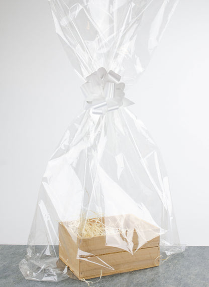 Presentlåda i trä | Rektangulär | 20 cm | Naturfärgad  | Inklusive träull