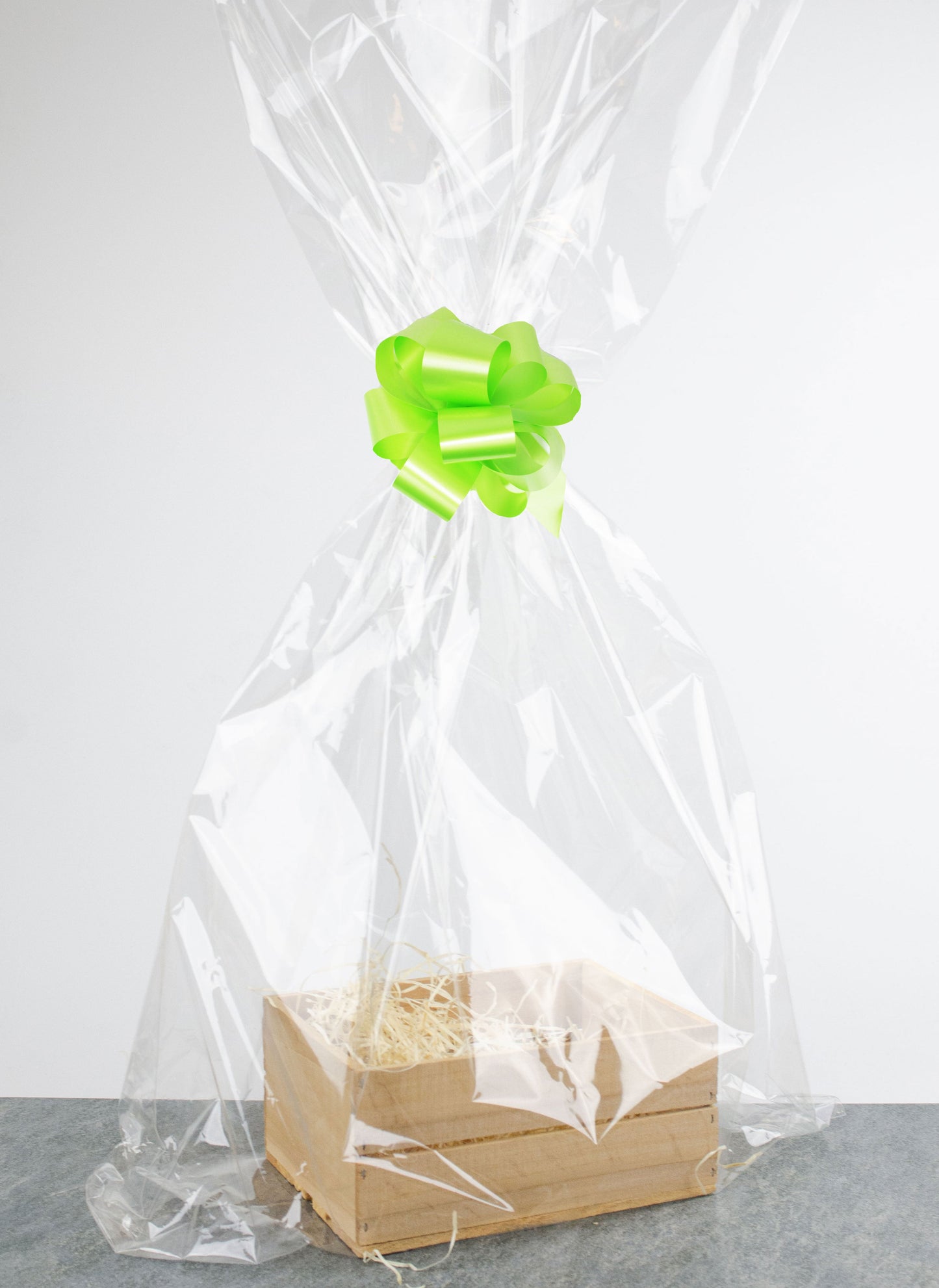 Presentlåda i trä | Rektangulär | 20 cm | Naturfärgad  | Inklusive träull