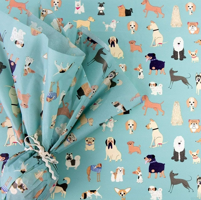 Silkespapper hundmotiv | 10-ark | 50 x 70 cm